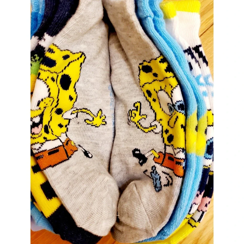 SpongeBob SquarePants Hanukkah No Show Socks 5 Pairs New‎ Kidcore